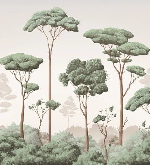 Papier peint brise légère pinède, XXL, tendance