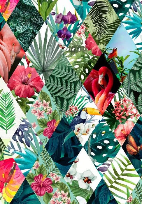 Papier peint Jungle Mosaïque, XXL, tendance