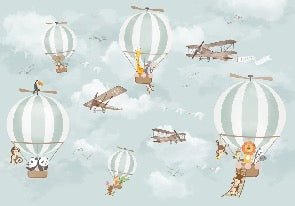 Tapete Tiere im Heißluftballon