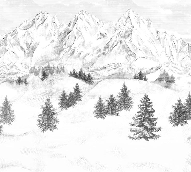 Tapete Berggipfel von Chamonix