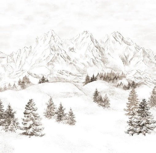 Papier peint montagne massif des Alpes, XXL, tendance