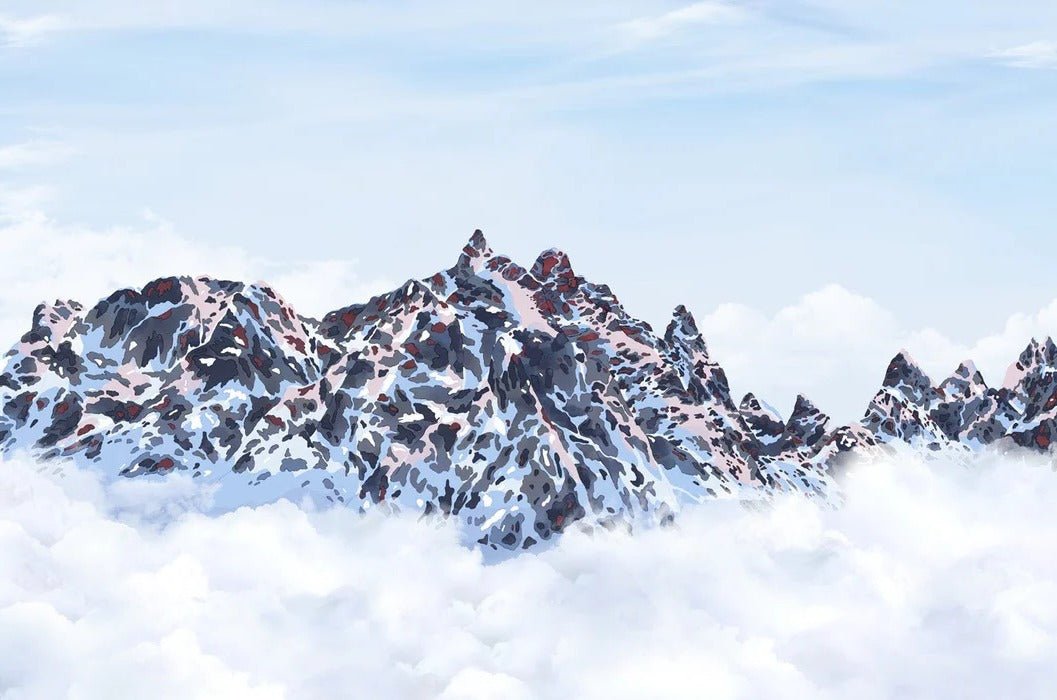 Tapete Mont Blanc Leinwand der Gipfel
