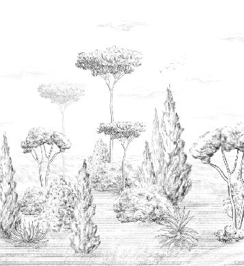 Panorama-Tapete Antikwald