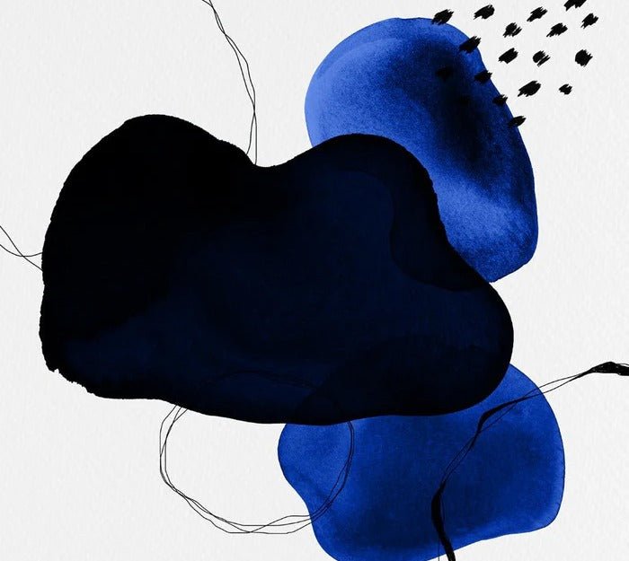 Moderne Tapete Aquarell Petrolblau