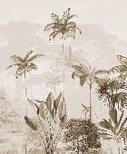 Panorama-Tapete Dschungel Eden Sepia