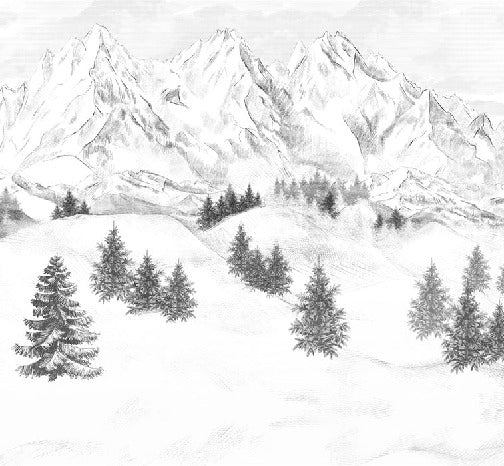Tapete Berggipfel von Chamonix