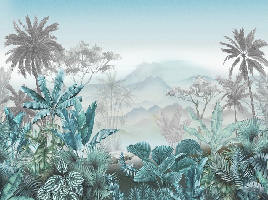 Trendtapete Tropical Blue