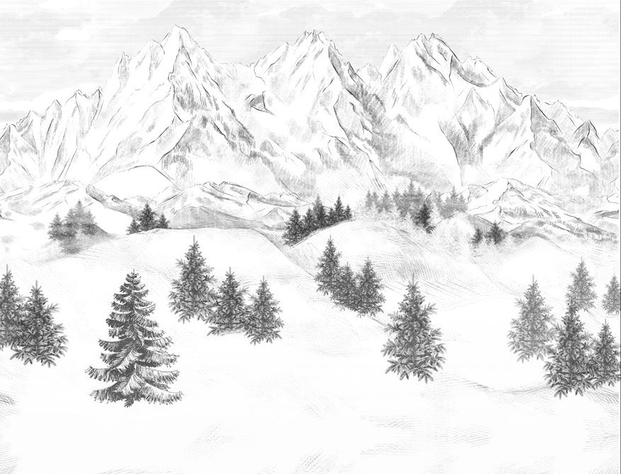 Tapete Berggipfel von Chamonix