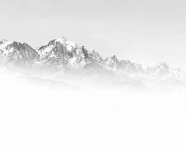 Papier peint Mont Blanc dans la brume noir et blanc, XXL, tendance