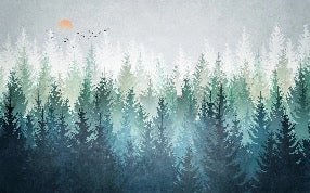 Tapete Kanadischer Wald abstrakt