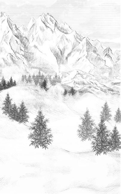 Tapete Berggipfel von Chamonix