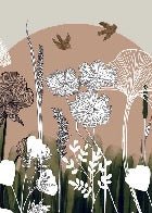 Panorama-Tapete Blumenillustration