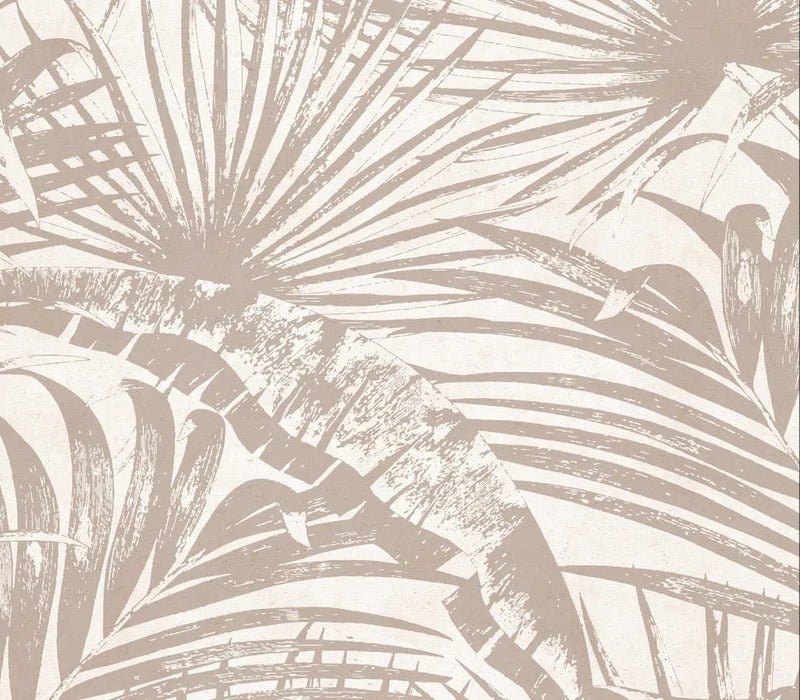 Monochrome Tapete Dschungel Blatt