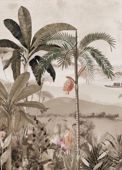 Papier peint l'art de la jungle peint, XXL, tendance