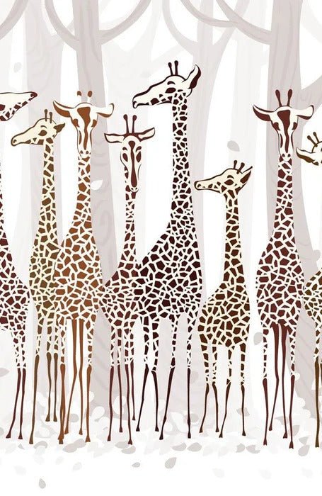 Tapete Elegante Giraffen