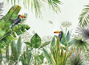 Tapete Dschungel exotischer Vogel