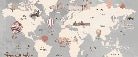 Panorama-Wallpaper Weltkarte Kids