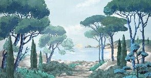 Papier peint balade dans les calanques, XXL, tendance