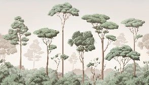 Tapete leichte Brise Kiefernwald