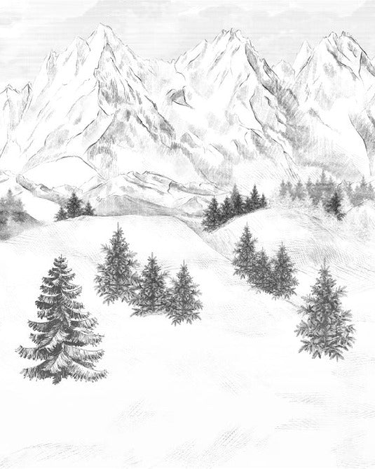 Tapete Berggipfel von Chamonix