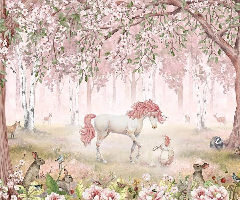 Tapete Einhorn märchenhaft rosa
