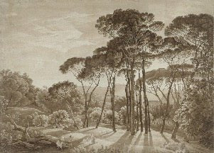 Panorama-Tapete Italienische Landschaft Amber