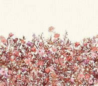 Tapete Blumen mit dem Pinsel