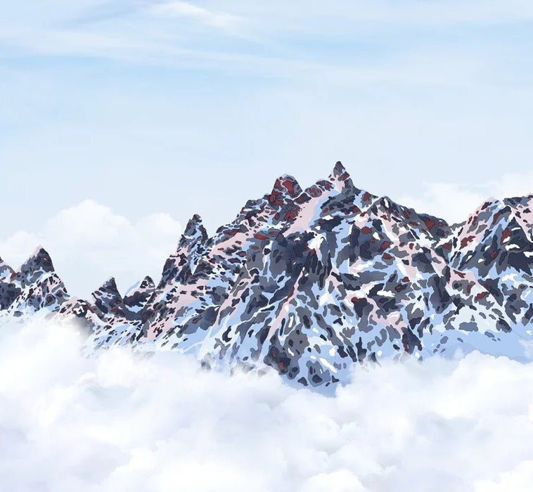 Tapete Mont Blanc Leinwand der Gipfel