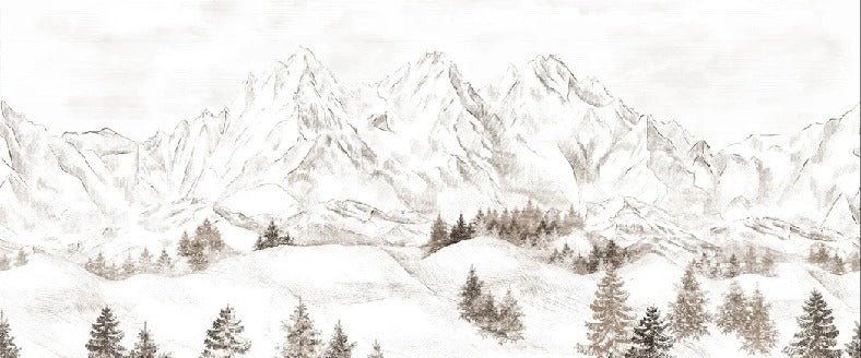 Papier peint montagne massif des Alpes, XXL, tendance