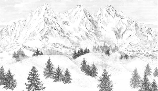 Tapete Berggipfel von Chamonix