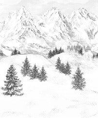 Tapete Berggipfel von Chamonix