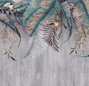 Tapete Blätter & Birds