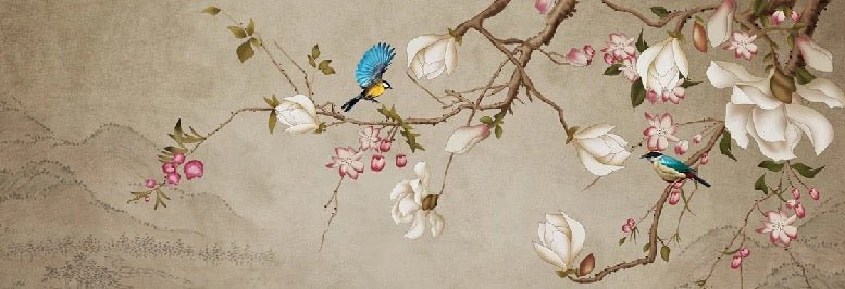 Papier peint salle de bain Romantique bird, XXL, tendance