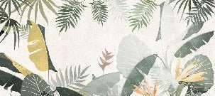 Maßgeschneiderte Tapete Vegetal grün gelb