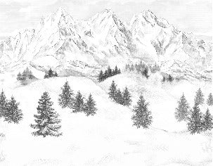 Tapete Berggipfel von Chamonix
