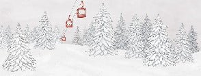 Papier peint montagne télécabine rouge, XXL, tendance
