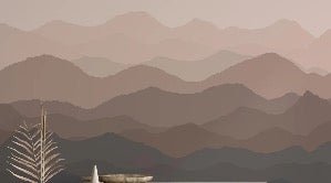 Papier peint panoramique dunes terracotta, XXL, tendance