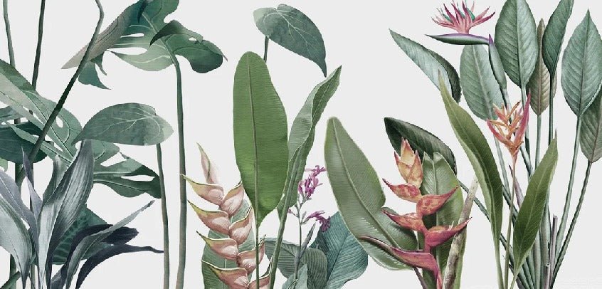 Papier peint panoramique Végétal tropical, XXL, tendance