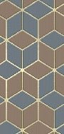 Tapete wc Geometrisch Abstrakt Gold