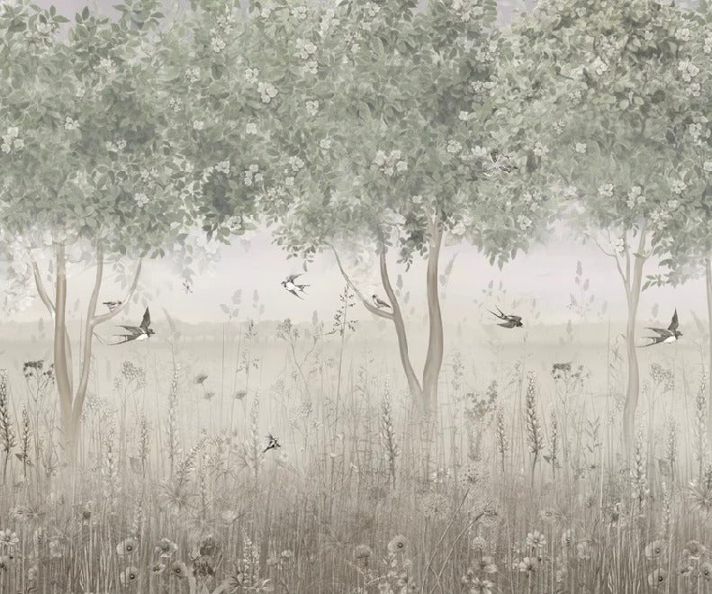 Papier peint panoramique clairière, XXL, tendance