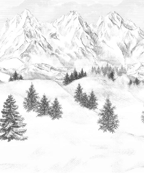 Tapete Berggipfel von Chamonix