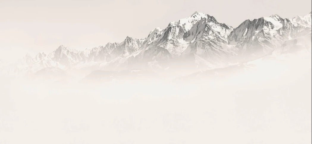 Tapete Mont Blanc im Sepia-Nebel