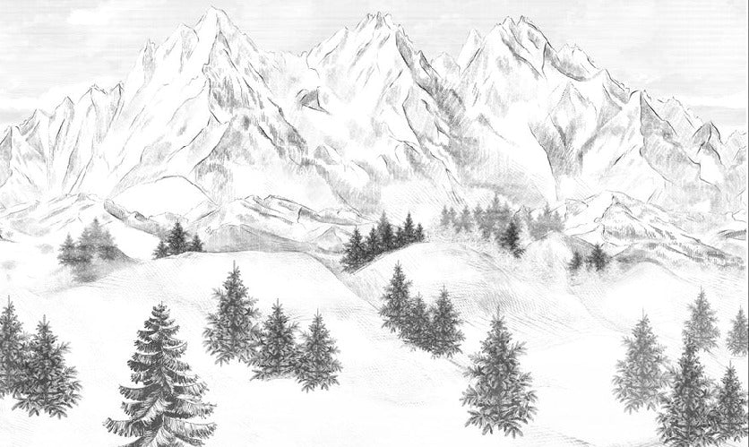 Tapete Berggipfel von Chamonix