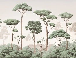 Papier peint brise légère pinède, XXL, tendance
