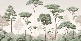 Tapete leichte Brise Kiefernwald