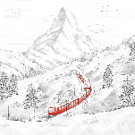 Papier peint panoramique Mont Cervin, XXL, tendance