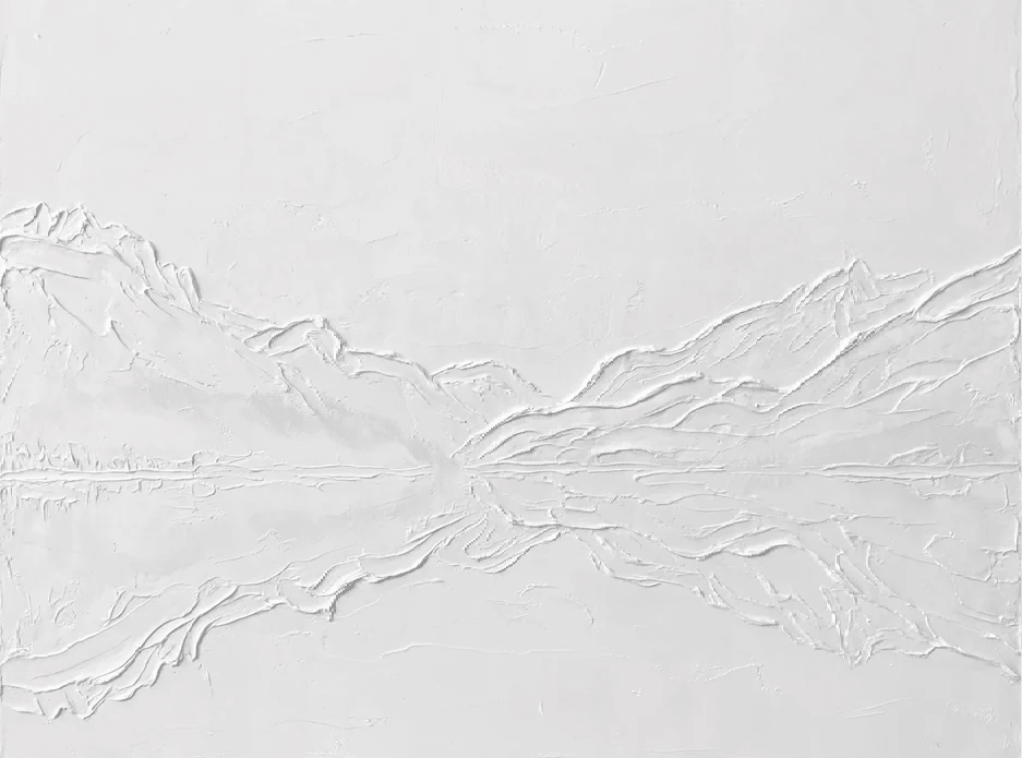 Papier peint abstrait lac Annecy - Cloud dancer - Muralconcept