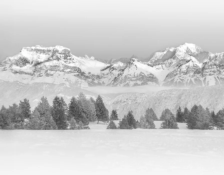 Fototapete - La Tournette und darüber hinaus