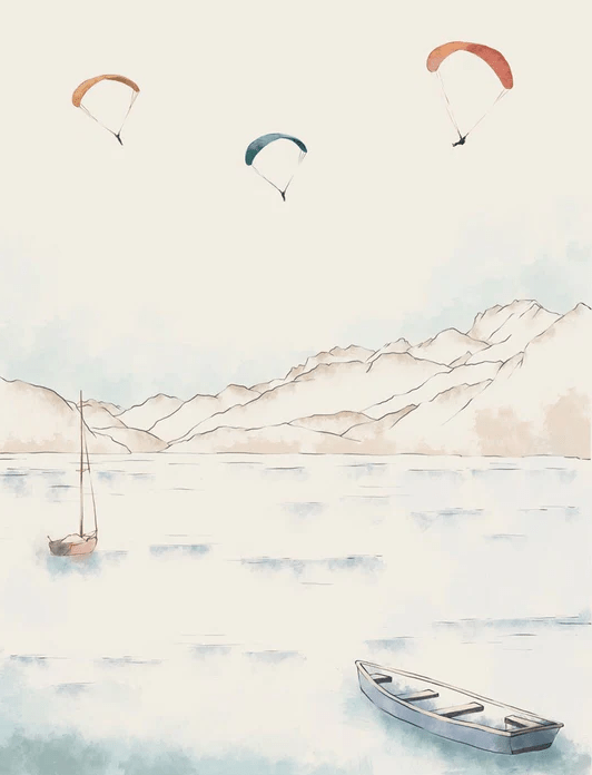 Papier peint Annecy, cimes & art - Muralconcept