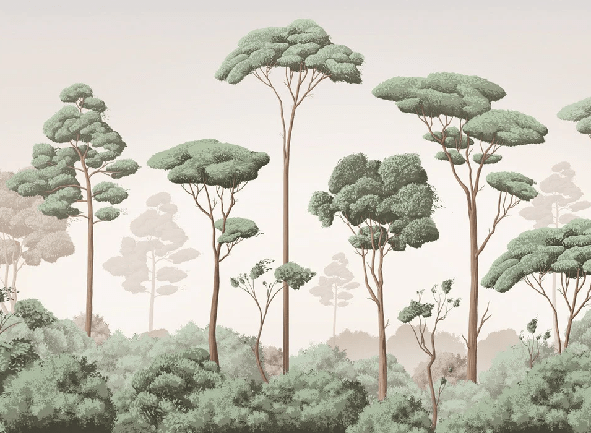 Tapete leichte Brise Kiefernwald